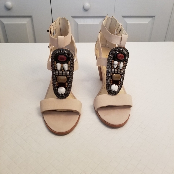Nine West Shoes - Nine West 3 In Wedge Heels Size 6.5M Leather Uppers With Beads Flaw Lining